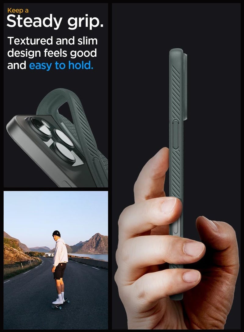 Spigen Liquid Air for iPhone 16 Pro Case Cover (2024) - Abyss Green - Image 4