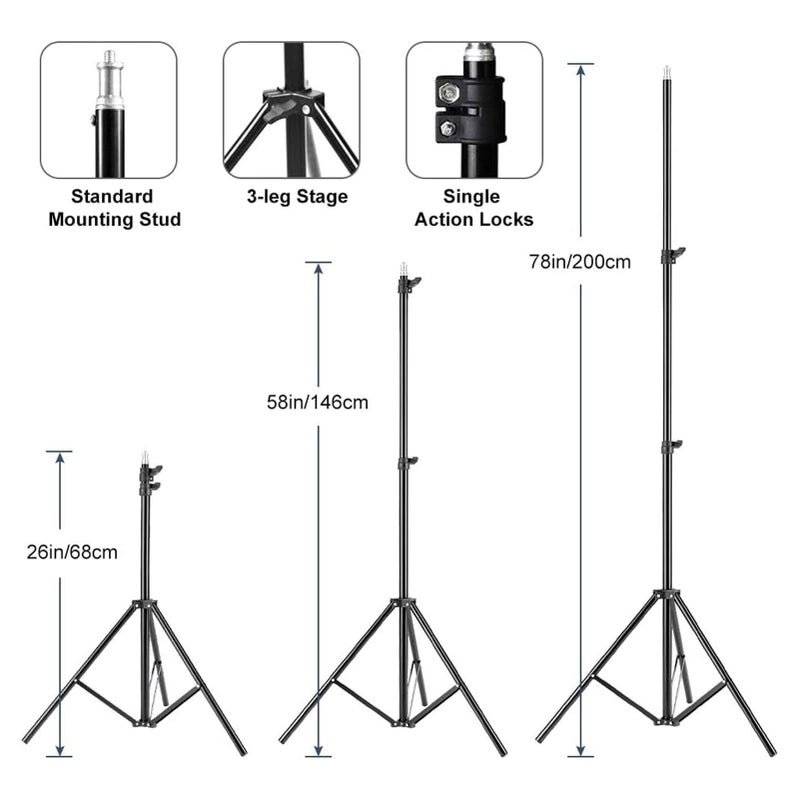 TDOO Softbox Photography Lighting Kit, Professional Photo Studio Lighting with 2x20x27.5in Soft Box | 2X 380W 3000-7000K E27 LED Bulb,Continuous Lighting Kit for Video Recording, Portraits Shooting - Image 5