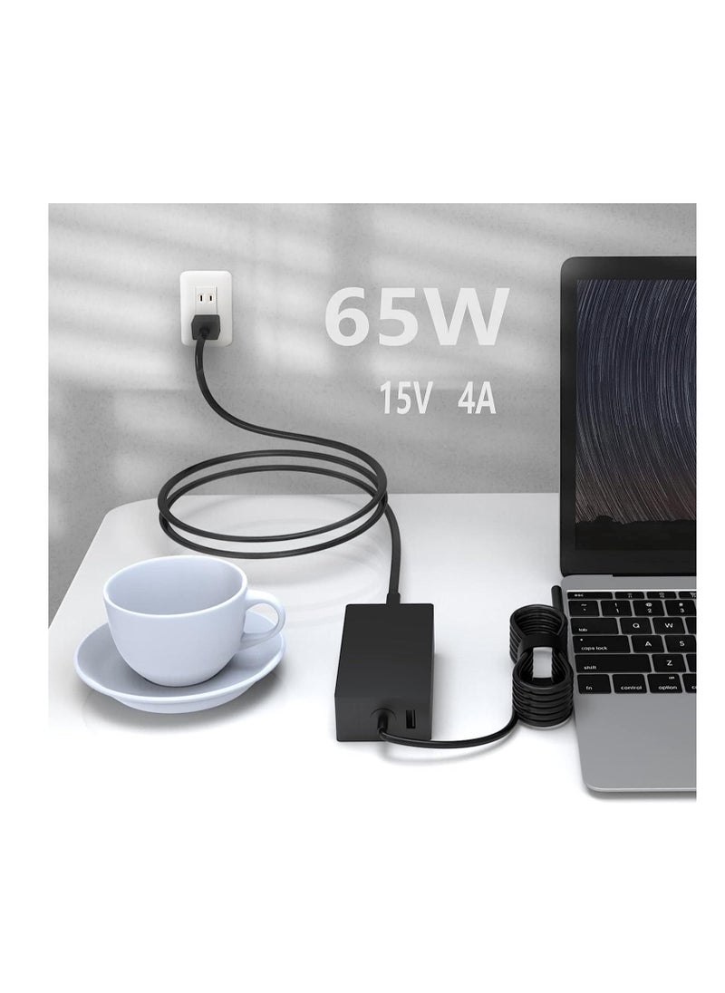 Ntech - NTECH 65W Surface Pro Charger for Microsoft Surface Pro 9, 8, 3, 7, 6, 5, 4, Surface Pro X, and Surface Laptop. Adapter with power cord. - Image 1