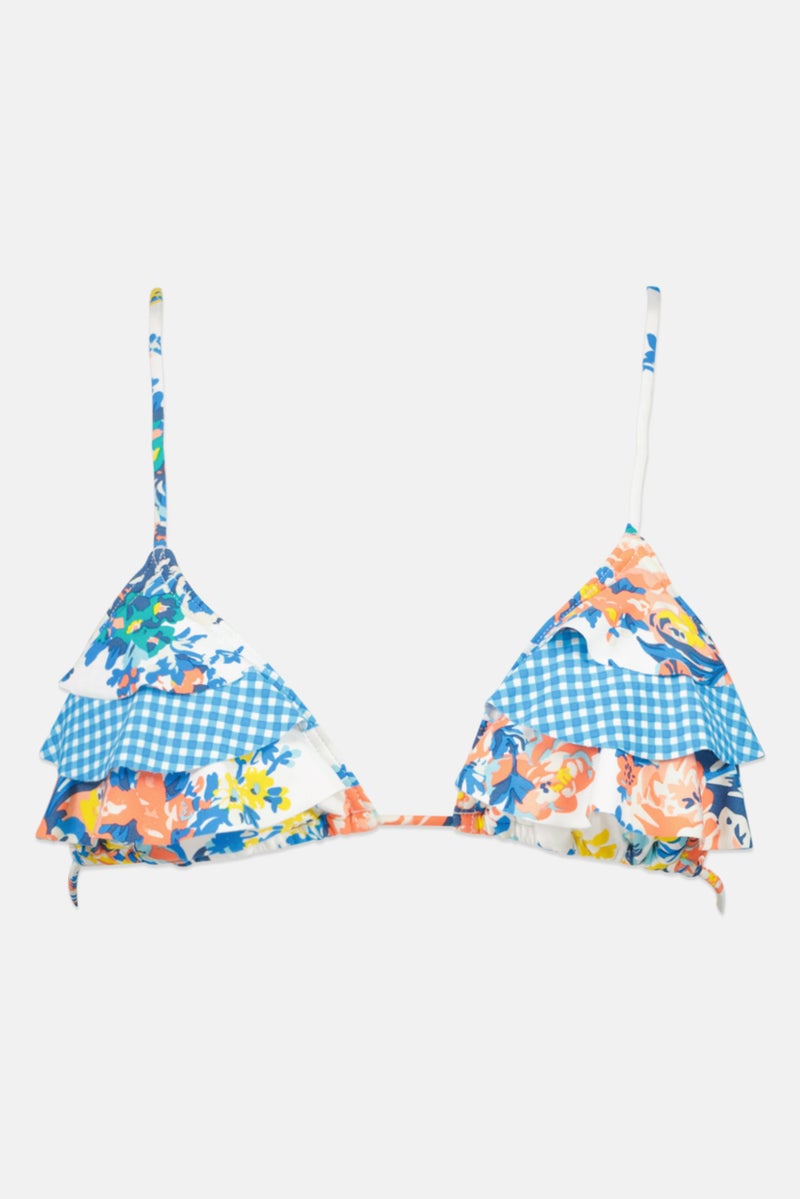 Billabong Women Floral Print Bikini Top, Multicolor - Image 2