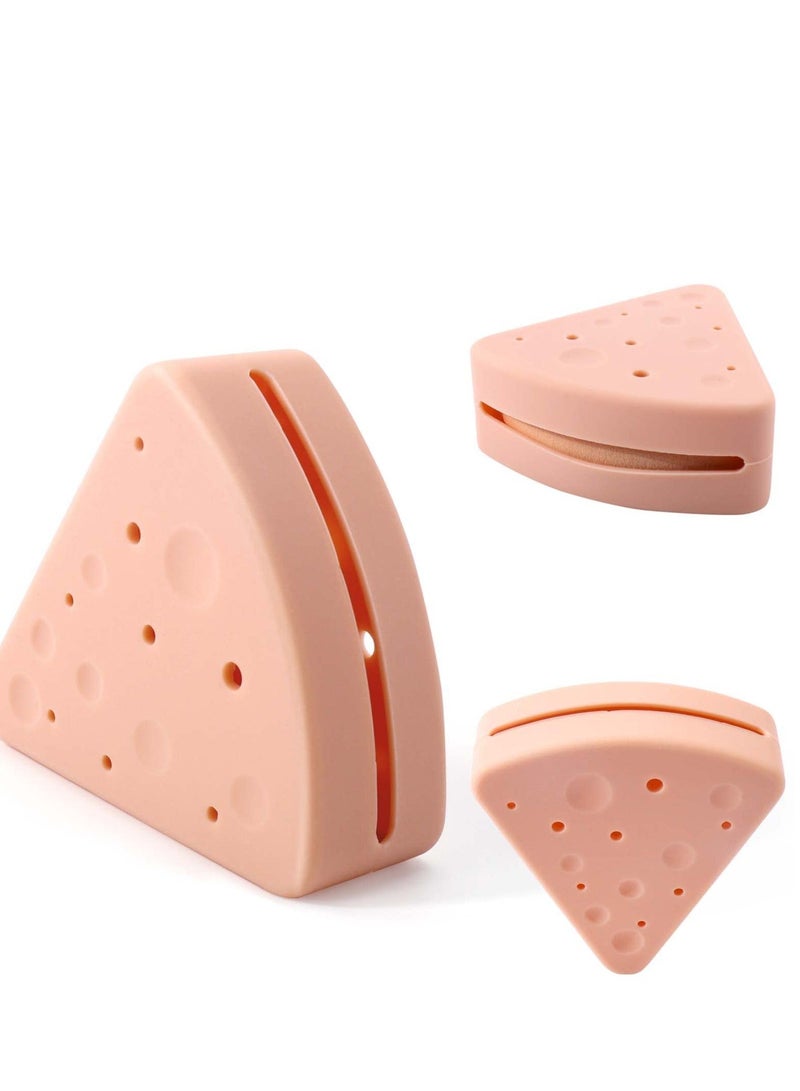 Silicone Powder Puff Case, Portable Cosmetic Blender Travel Drying Beauty Egg Storage Box Container, Makeup Protective Carrying Container (Pink, 1 Pack) - Image 1