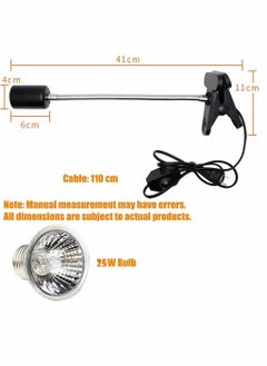 Aquarium Light, 25W Tortoise Heat Lamp, Heat Light for Reptile Pets, 360° Adjustable Aquarium Heating Light, E27 Clamp-on Pet Heating Emitter for Reptiles, Amphibians, Lizards, Turtle, Snakes - pzsku/ZB2B5C89EE89E41CB0298Z/45/_/1720860533/034f1414-7ec6-4f0a-80c5-a2f37f82bbe8