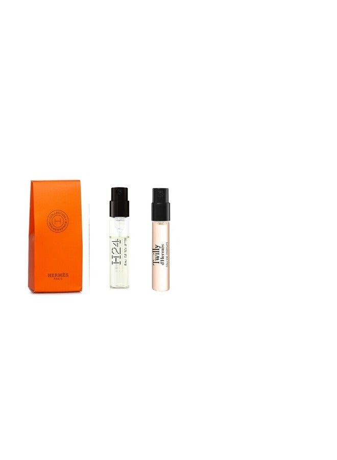 HERMES (TWILLY D'HERMES + H24)  SET TUBE SPRAY EDP 2 ml + EDT 2 ml 4ml