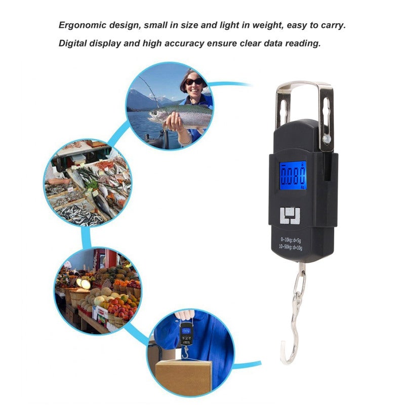 Luggage Scale: 50kg Max Capacity High Accuracy - Clear Multi-Unit Digital Display Lightweight Compact Ergonomic Design for Travel Household Shopping Outdoor Use - Image 4