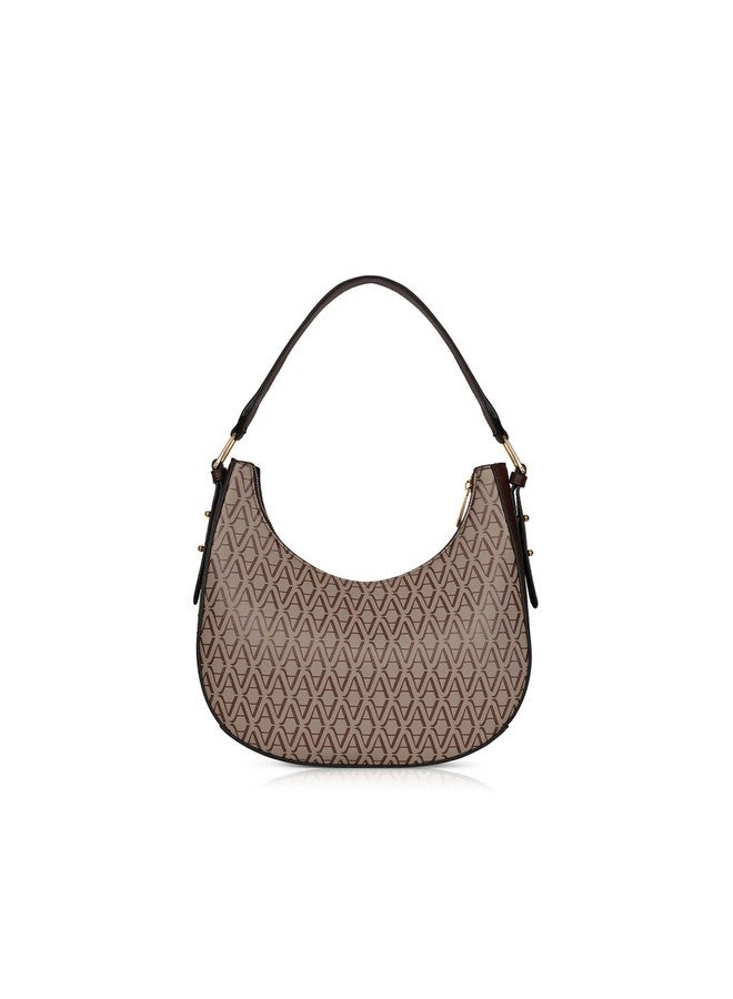 Accessorize London Women's Amara Monogram Hobo Bag I Shoulder Bag For Ladies| Ladies purse | Stylish Shoulder Bag | Ladies Gift - Image 3