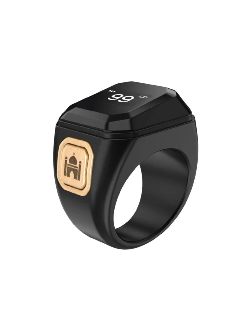 Trands - Trands Tasbih Zikr Ring for Prayer Reminder, Qibla Direction, Tasbih Counter with Time Display Waterproof Wearable Technology for Muslim Prayer R30 - Image 1