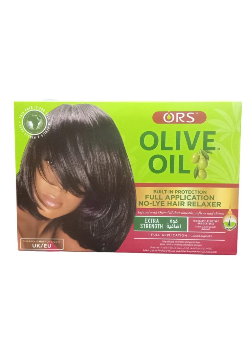 ORS Olive Oil Built-In Protection No-Lye Hair Relaxer Smoother,Silky,Softer Hair Extra Strength 