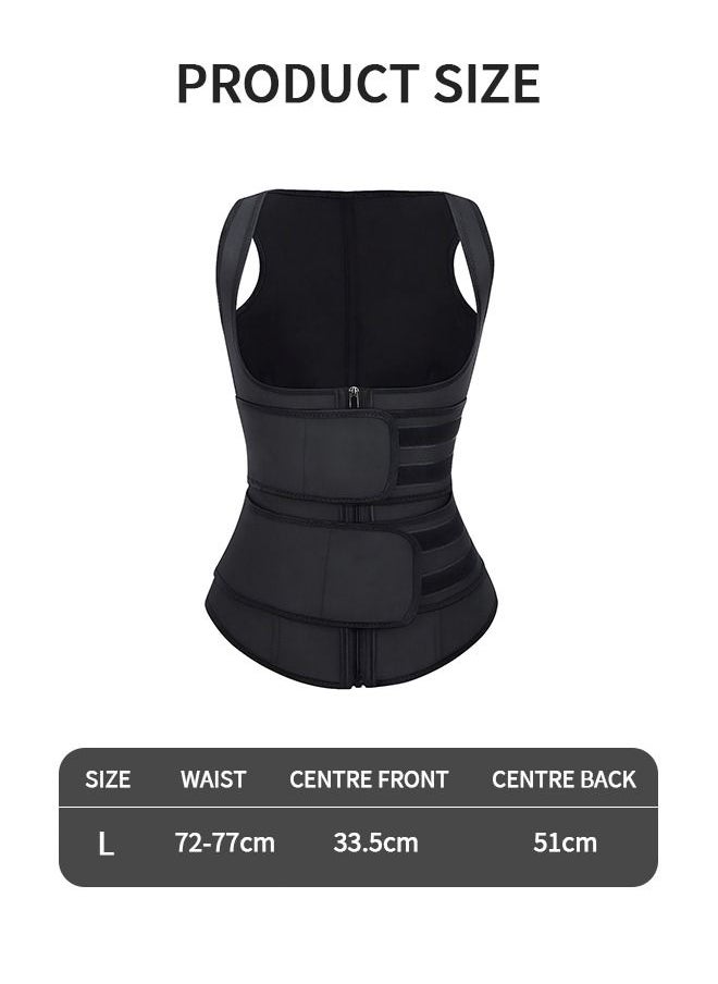 Waist Trainer for Women Waist Trainer Corset Vest Tummy Slimming Belly  Body Shaper, Double Belt Sauna Workout Trimmer Belts with Zipper and 9 Steel Bones - pzsku/ZB2B61CF85E60DBD6E16DZ/45/_/1688624657/ab764f62-bba7-4887-98a0-3d279ed63c4f