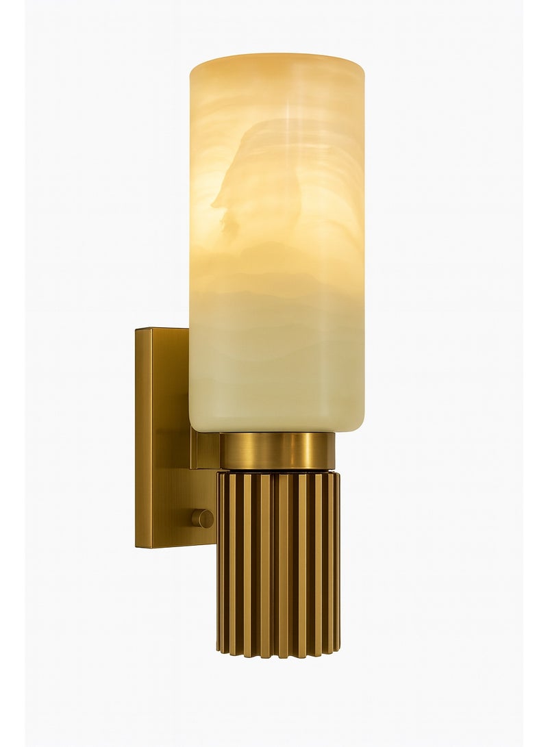 NERFA Marble Wall Light – Gold – E27 Bulb Base - Image 1