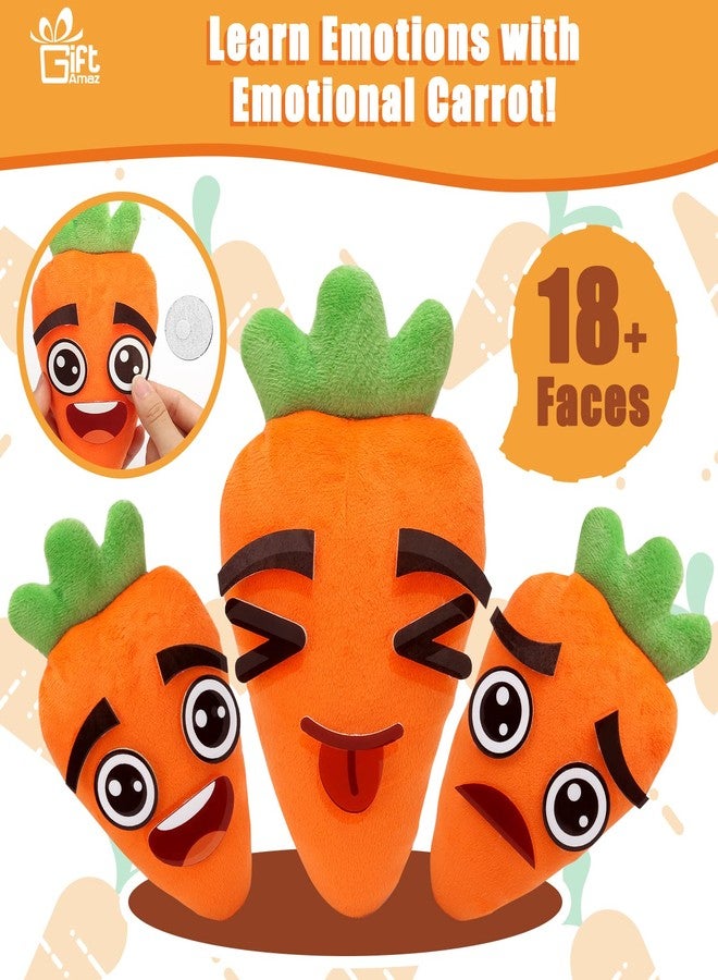 GiftAmaz Social Emotional Learning Toys - Big Feelings Carrot Social Emotional Games for Kids - 26 Facial Expressions, 10 Educational Flashcard - Preschool Learning Activities Birthday for Kid 3-6 - Image 2