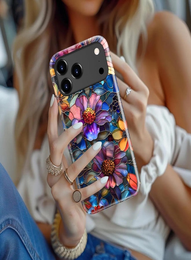 جراب Goodon لهاتف iPhone 17 Pro Max بتصميم أنيق - متوافق مع Magsafe - غطاء صلب مزدوج الطبقات وغطاء سيليكون - جراب حماية للهاتف بتصميمات زهور برية للنساء - أزهار نابضة بالحياة - Image 4