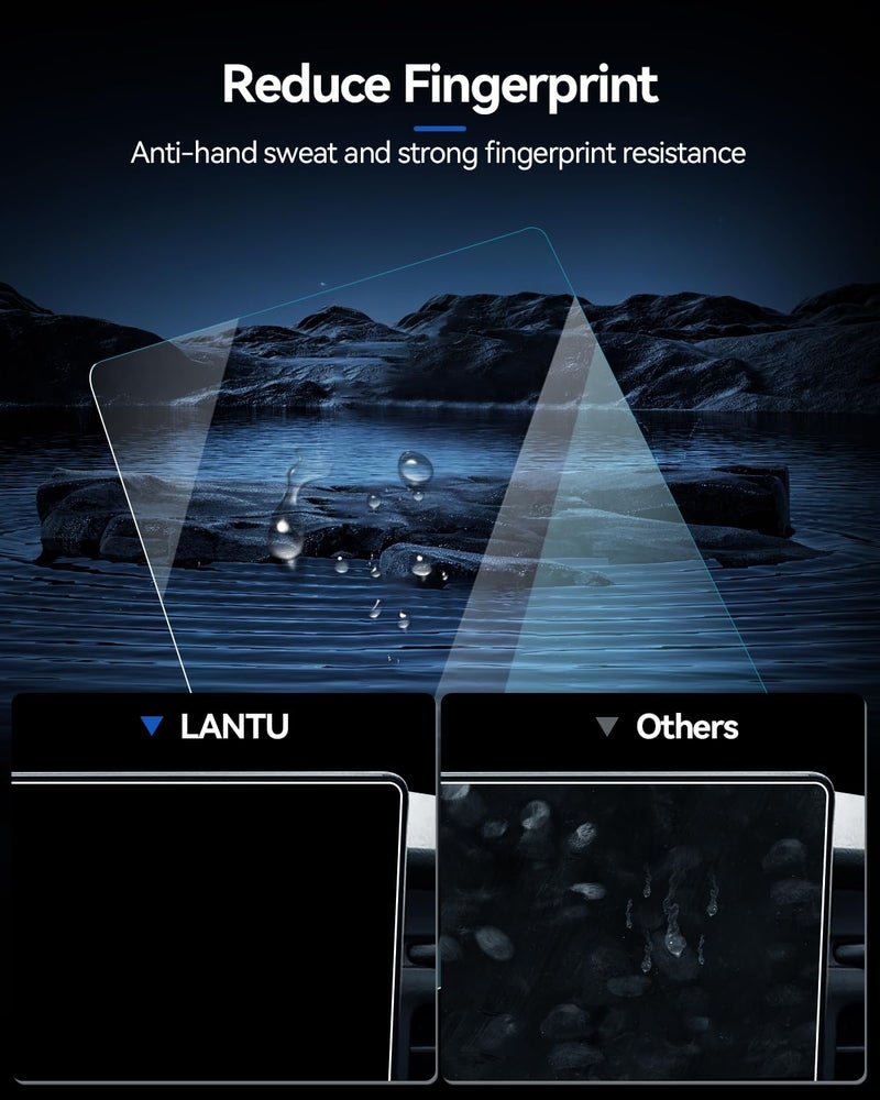 LANTU 2PCS Car Screen Protector for 2024 2025 Kia Seltos S/X-Line/EX/SX Accessories Navigation Digital Instrument Cluster Dual Displays Nano Touchscreen Protector Film HD Clear Bubble Free 10.25'' - Image 4