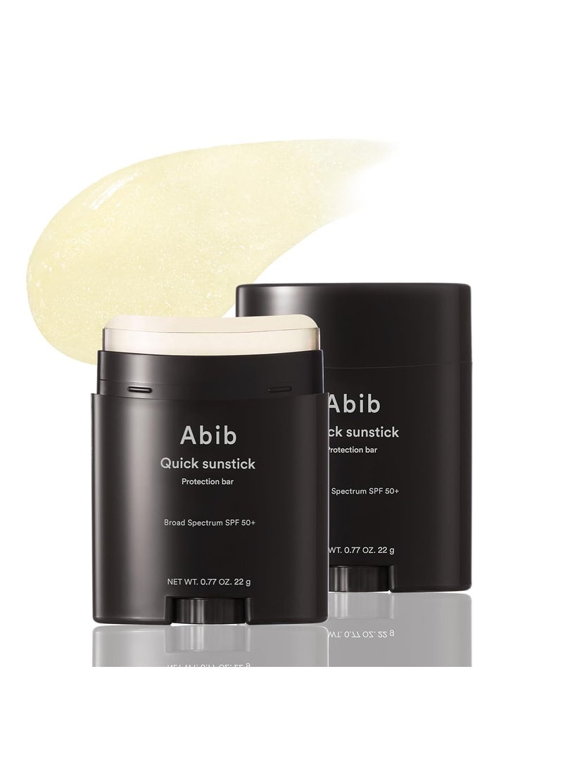 abib Abib Quick Sunstick Protection Bar SPF50 077 fl oz  22 g  Korean Suncreen Stick Suncare Sunblock No Whitecast Protector Solar Barra Centella Asiatica Extract Aloe Extract Ceramide NP 