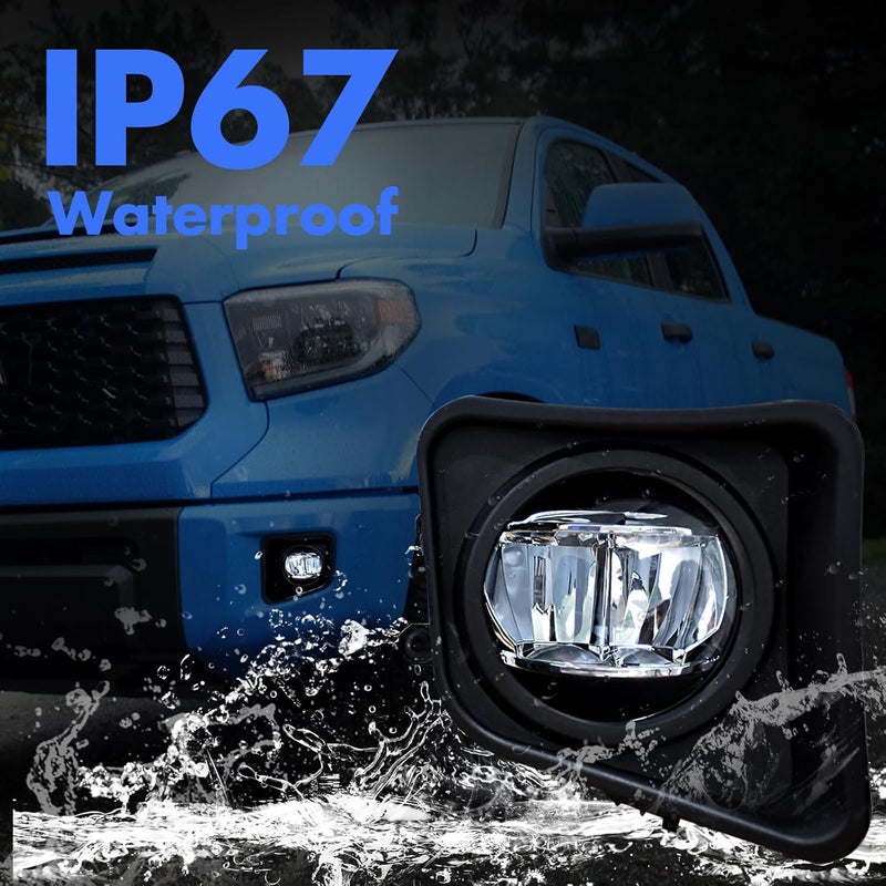 SINYATO INDUST Fog Lights for 2014-2021 Toyota Tundra - Bumper Fog Lamps, One Pair - Image 5