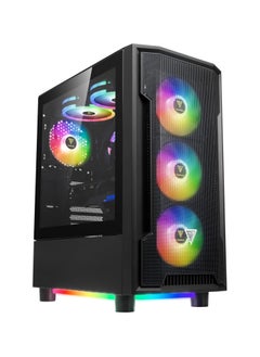 GAMDIAS GAMDIAS Boitier Moyen Tour ATX Athena M6 Lite RGB avec panneaux vitrés (Noir) 