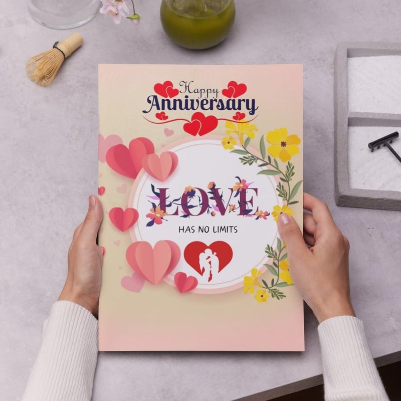 AanyaCentric AanyaCentric Anniversary Printed Greeting Card Red Envelope 83x117inch Special Romantic Gift for Husband Wife Marriage Celebration Couple Greeting  - Image 4