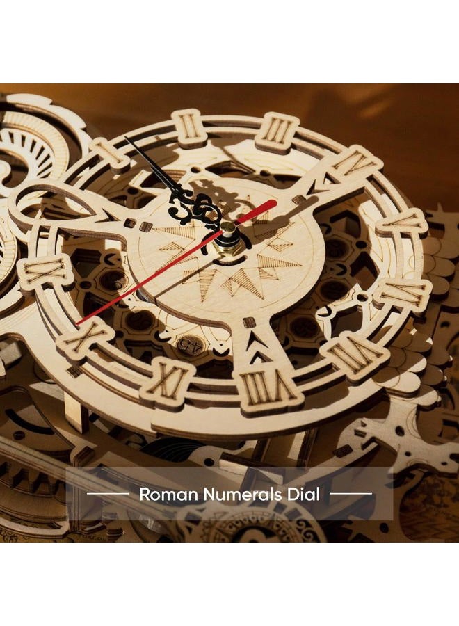ROKR 3D Wooden Puzzle Owl Clock Kit Model Kits to Build for Adults - Image 4