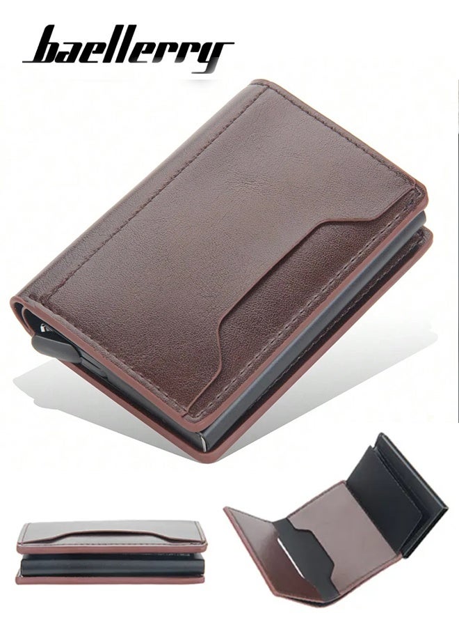 baellerry Credit Card Holder RFID Blocking, Minimalist Leather Wallets for Men Women, ID Cases Slim Wallet Leather  - Image 1