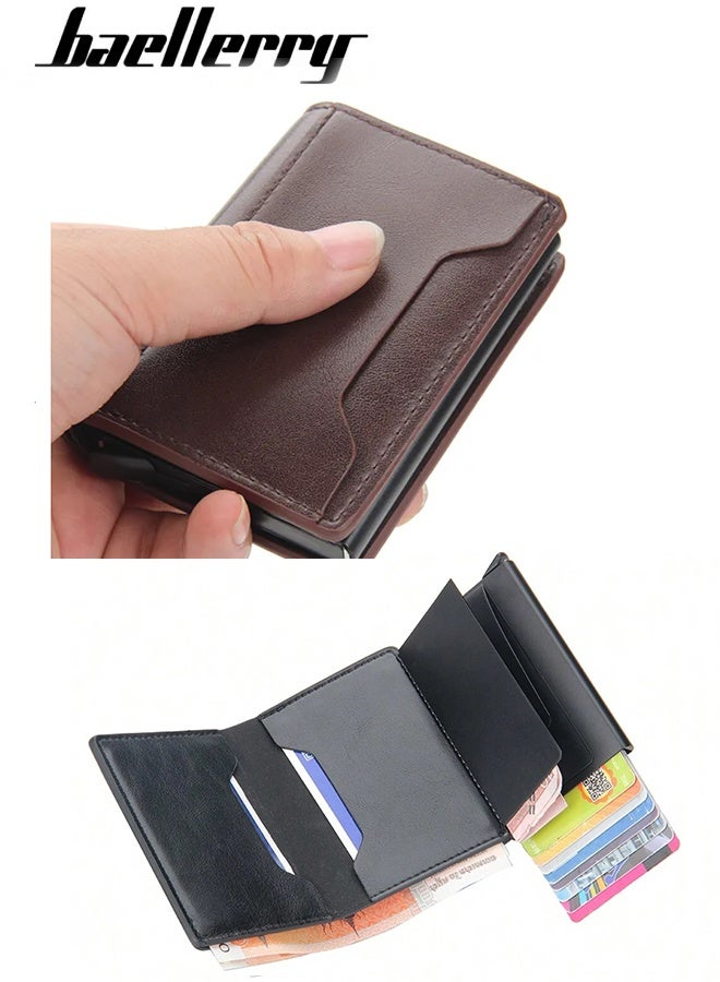 baellerry Credit Card Holder RFID Blocking, Minimalist Leather Wallets for Men Women, ID Cases Slim Wallet Leather  - Image 4