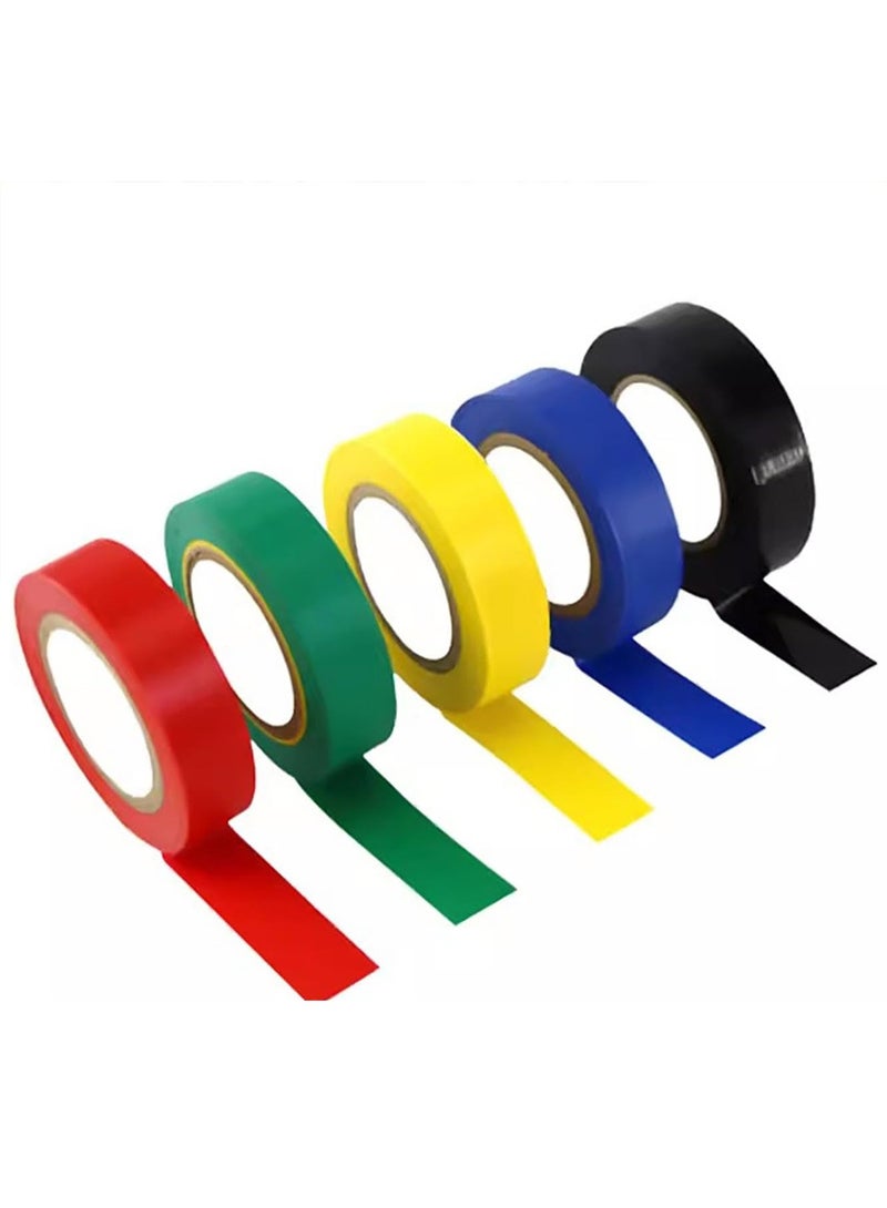 HOOKOR 6Rolls Electrical Tapes, Insulating Tape Self-Adhesive Electrical Tape Waterproof Tape for Indoor Outdoor, Wrapping Wiring Harness, Auto Electrical Protection, Multicolor - Image 1