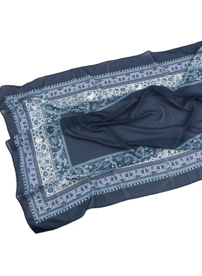 ILovhaprty Elegant Floral Printed Chiffon Scarf Shawl - 170x70cm Scarf Shawl Lightweight Hijab, Prayer Cover, Abaya Wrap for Women - Image 2