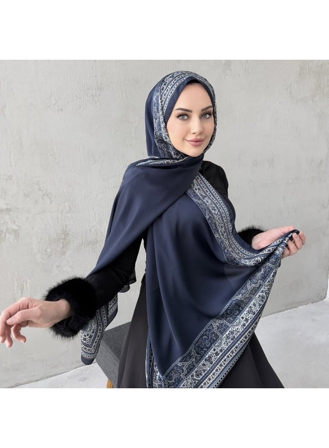 ILovhaprty Elegant Floral Printed Chiffon Scarf Shawl - 170x70cm Scarf Shawl Lightweight Hijab, Prayer Cover, Abaya Wrap for Women - Image 1