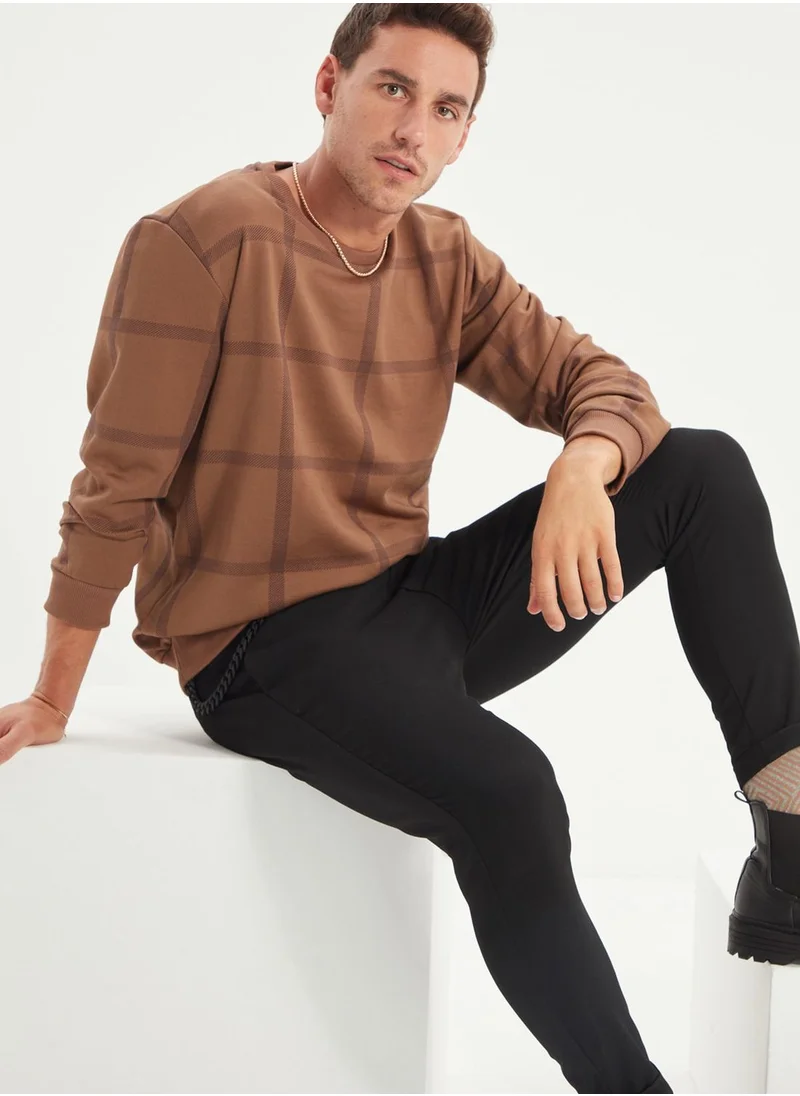 trendyol Checked Sweatshirt