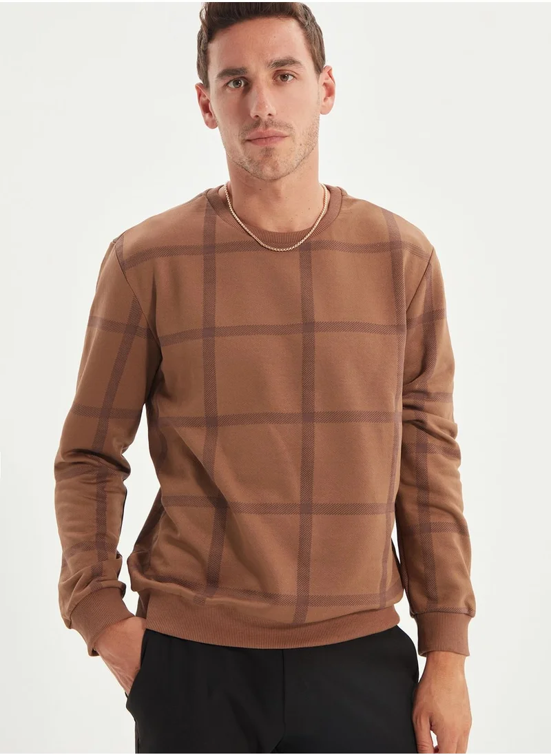 trendyol Checked Sweatshirt
