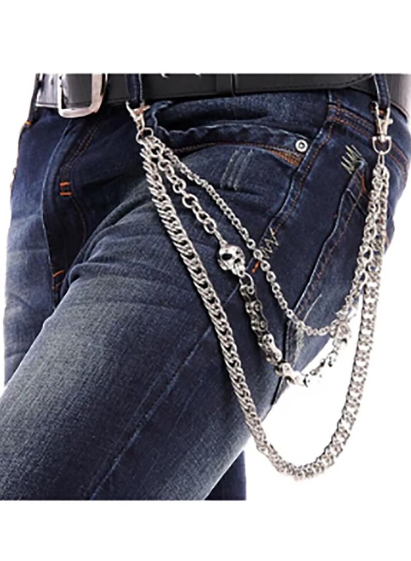 Excefore Pants Chain Wallet for Men Women, Long Cool EMO Punk Trousers Pocket Belt Key Chains Hip Hop Rock Jean - Image 1