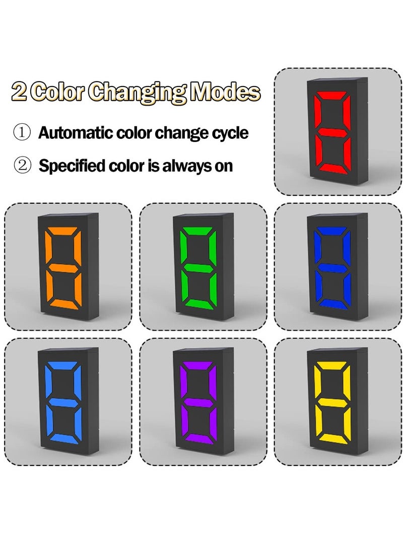 Solar LED House Number Sign - Waterproof & Solar-Powered Address Plaque for Nighttime Visibility, Perfect for Home & Yard - Image 3
