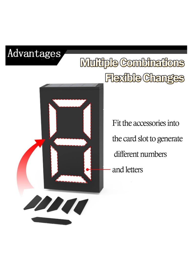 Solar LED House Number Sign - Waterproof & Solar-Powered Address Plaque for Nighttime Visibility, Perfect for Home & Yard - Image 4