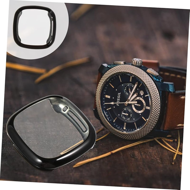 Electroplated TPU Bumper Case For Sense Watch Full Coverage Screen Protector Durable - Image 3