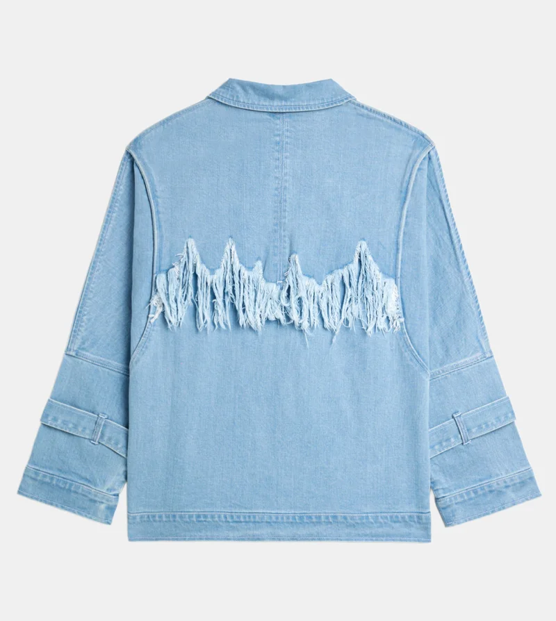 إف5 جاكيت جينز رجالي  أزرق فاتح