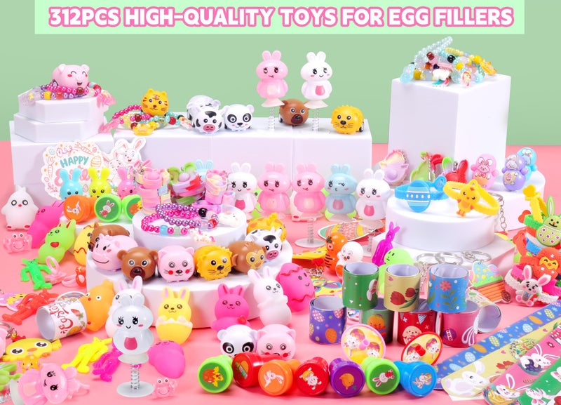 PLOUGVI 312Pcs Easter Egg Fillers & Basket Stuffers - Easter Toys for Egg Hunt Supplies, Party Favors, Gifts and Essentials - Image 3