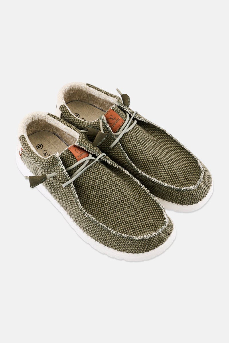 Ocean Pacific أحذية كاجوال للرجال برباط، زيتوني - Image 2