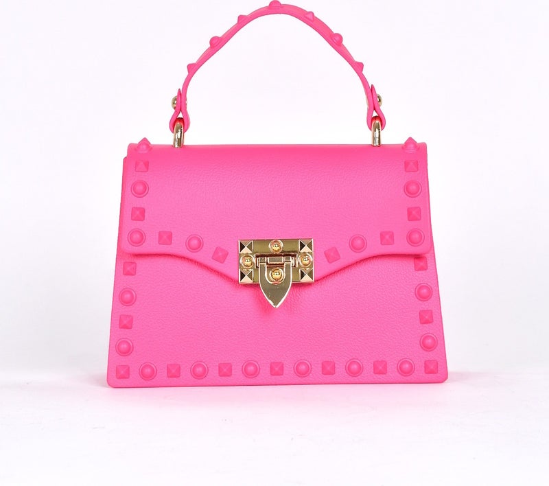 Elatae Women's Shoulder Strap Silicone Crossbody Bag Pink 26659  - Image 1