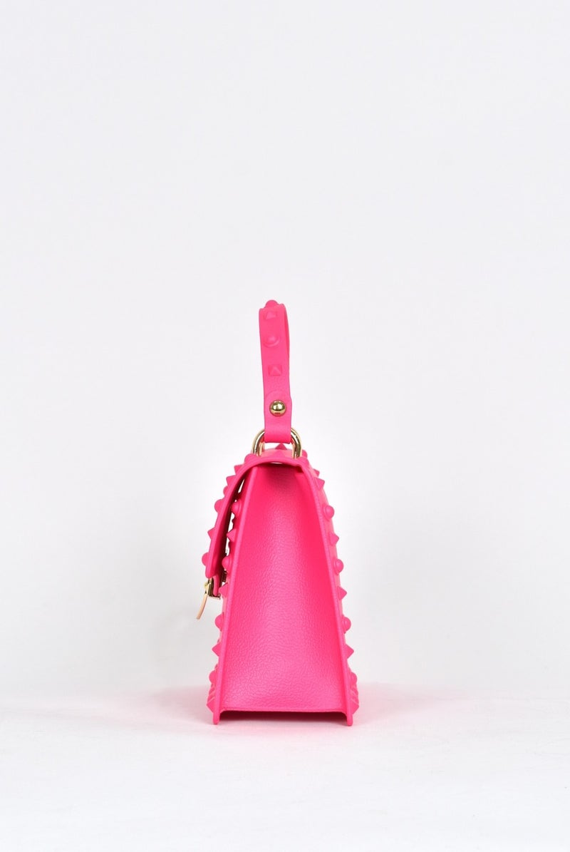Elatae Women's Shoulder Strap Silicone Crossbody Bag Pink 26659  - Image 2