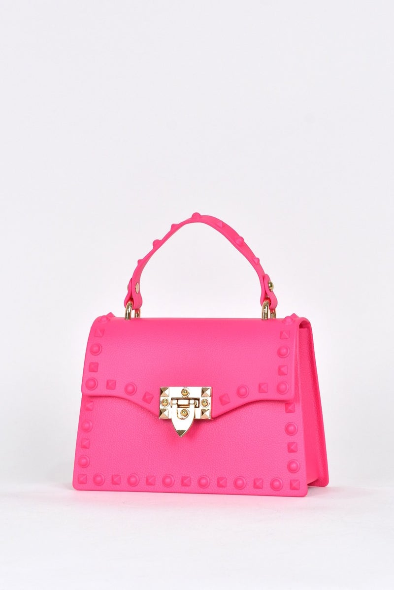Elatae Women's Shoulder Strap Silicone Crossbody Bag Pink 26659  - Image 5