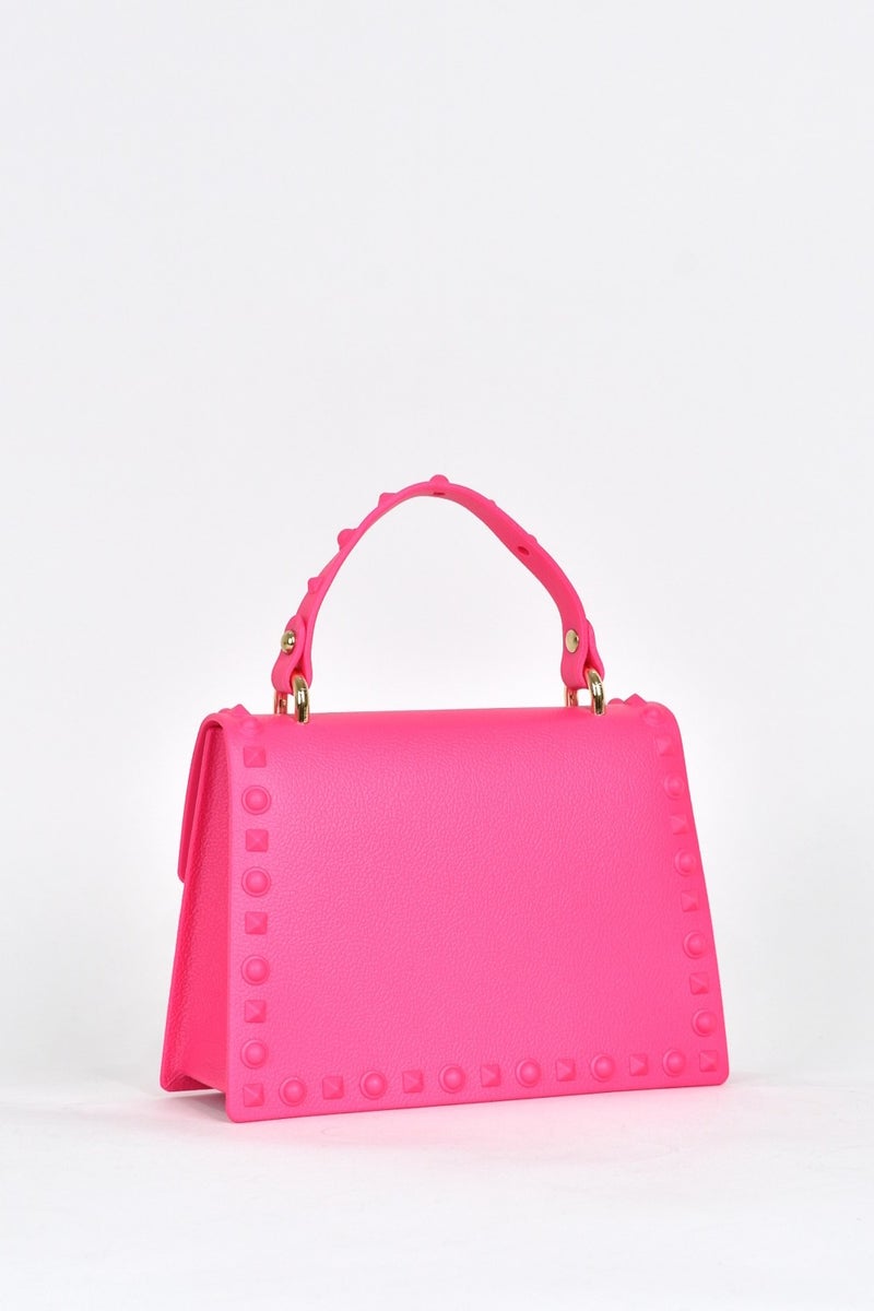 Elatae Women's Shoulder Strap Silicone Crossbody Bag Pink 26659  - Image 3