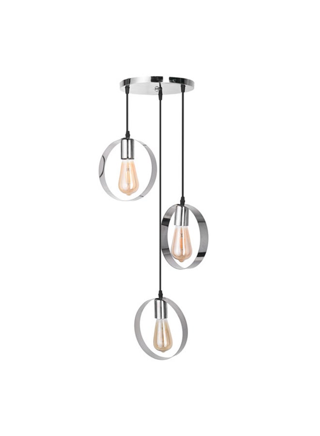 El Rawda Lighting Bolso Stainless Ceiling Lamp | modern decorative LED E27 pendant light ceiling lamp hanging | suitable for any room | | Color: Chrome | Size: 70x37 cm