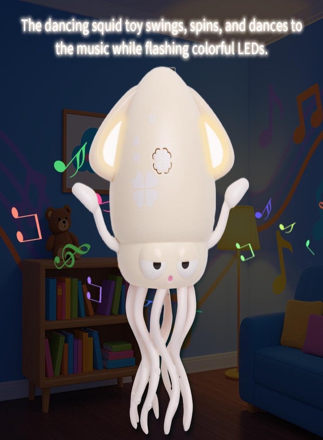 DYALE Dancing Squid Baby Toy, Dancing Music Squid Baby Toys for Ages 3 and Up for Kids,Beige - Image 2