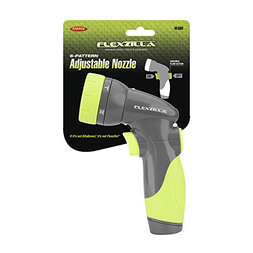 Flexzilla 6-Pattern Adjustable Garden Hose Nozzle Sprayer with Easy to Use on/off toggle & Durable Design - Image 2