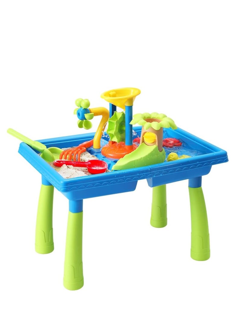 Soofam Kids Sand and Water Table Windmill Shovel Outdoor Sandpit Toys Beach Play - Image 5