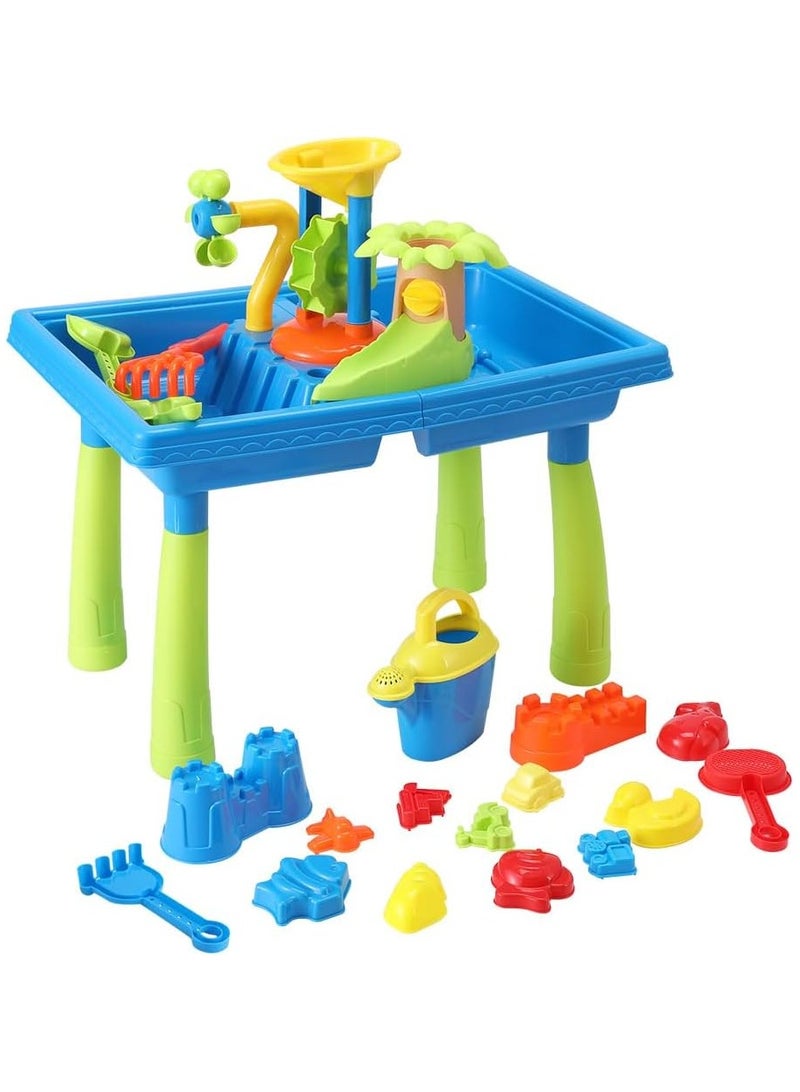 Soofam Kids Sand and Water Table Windmill Shovel Outdoor Sandpit Toys Beach Play - Image 3