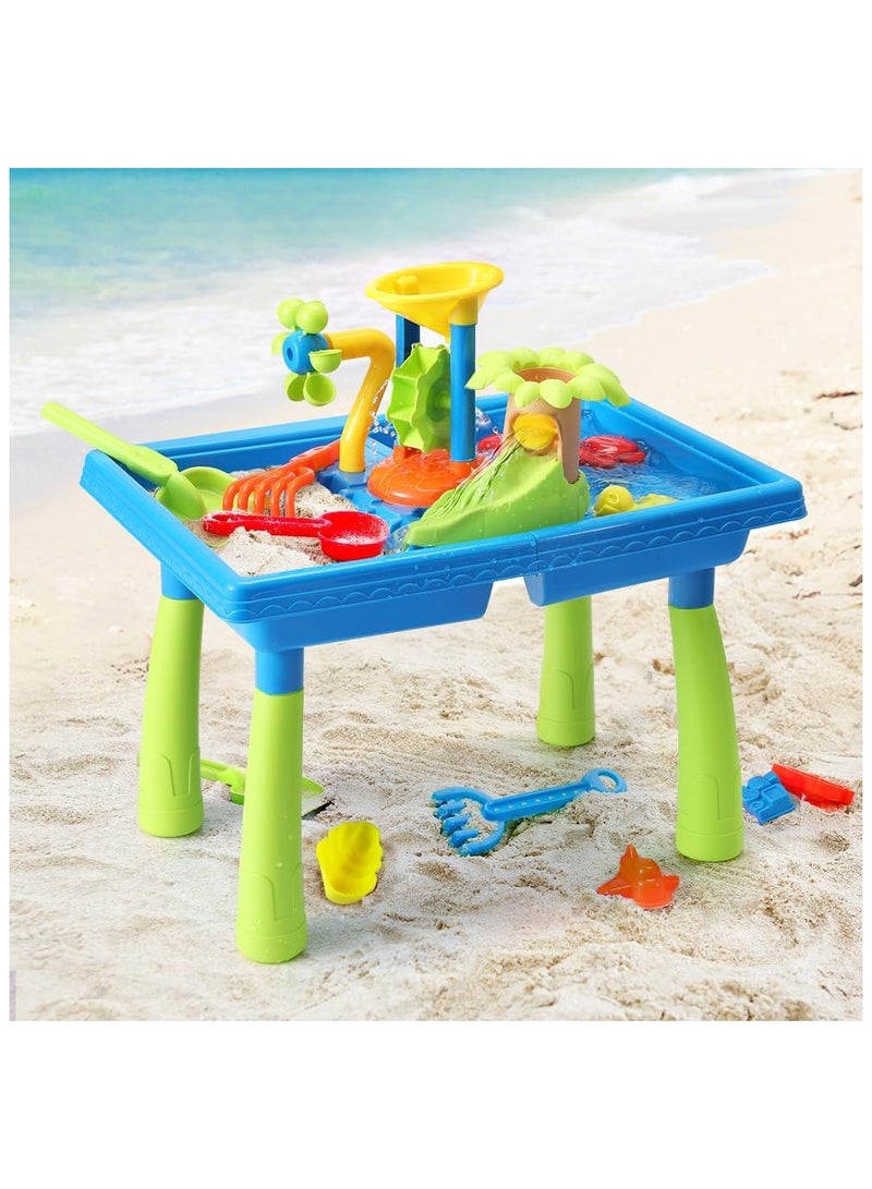 Soofam Kids Sand and Water Table Windmill Shovel Outdoor Sandpit Toys Beach Play - Image 1