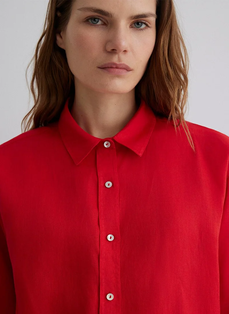 MAVI Red Linen Shirt