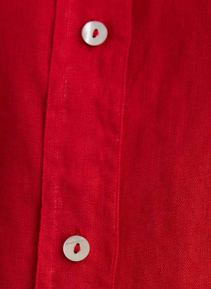 MAVI Red Linen Shirt