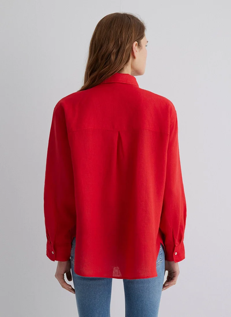MAVI Red Linen Shirt