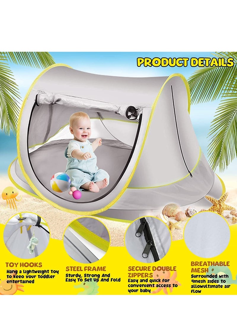 Excefore - Baby Beach Tent, Pop Up Sun Shade, Kids Game Tent Portable Pop Up Outdoor UPF 50+ with Mosquito Net,, Kid Outdoor Camping Sunshade, for Infant, Kids Outdoor Travel, Camping - Image 1