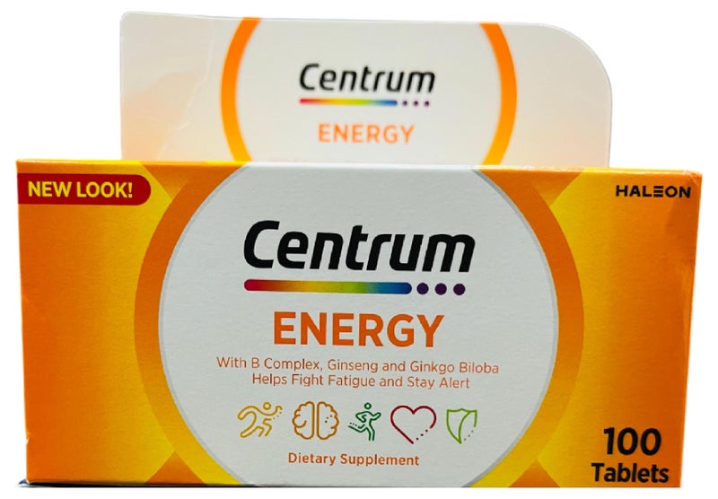 Pfizer CENTRUM ENERGY TABLETS 100'S